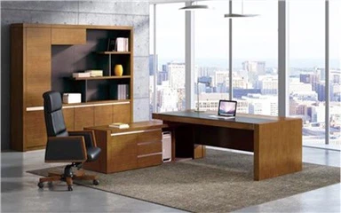 Set Meja Pejabat Eksekutif Moden Berbentuk L